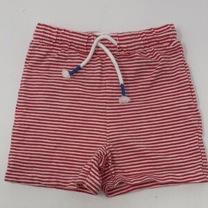 BABY BODEN: Red/White Striped Shorts, 100% Cotton; Size 3-6 MO (68cm)